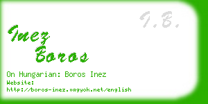 inez boros business card